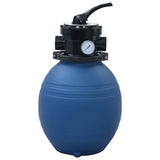 Vidaxl Swimming Pool Sand Filter med 4-positionsventil 300 mm blå
