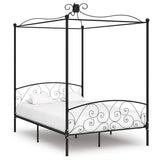 Vidaxl hemelbedframe metaal zwart 140x200 cm