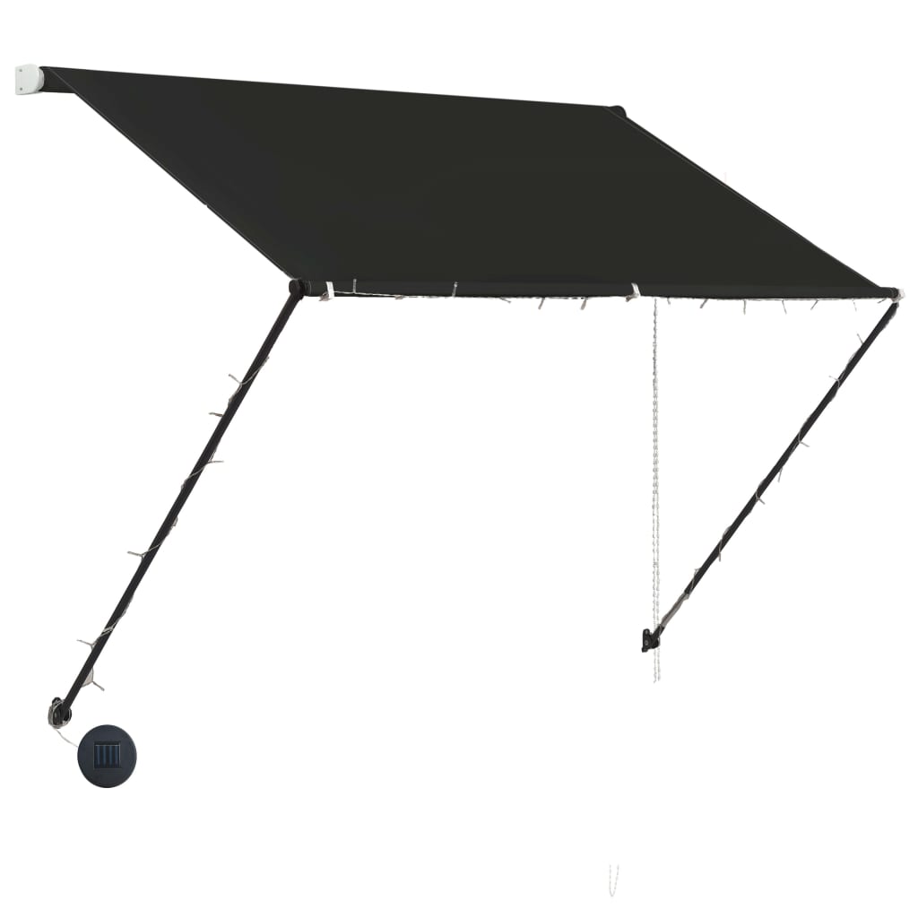 Vidaxl Luifel kan udvides med LED 150x150 cm antracit