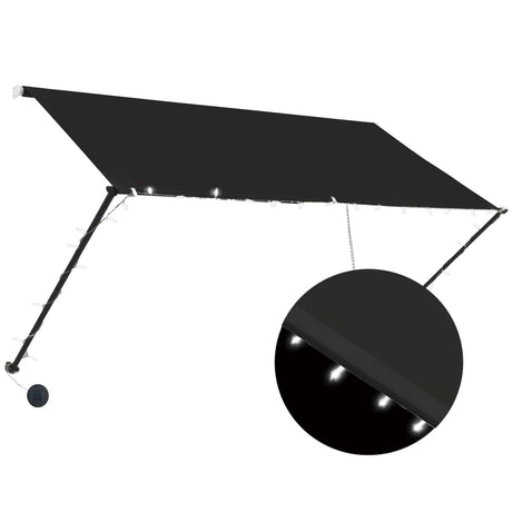 Vidaxl Luifel kan udvides med LED 250x150 cm antracit