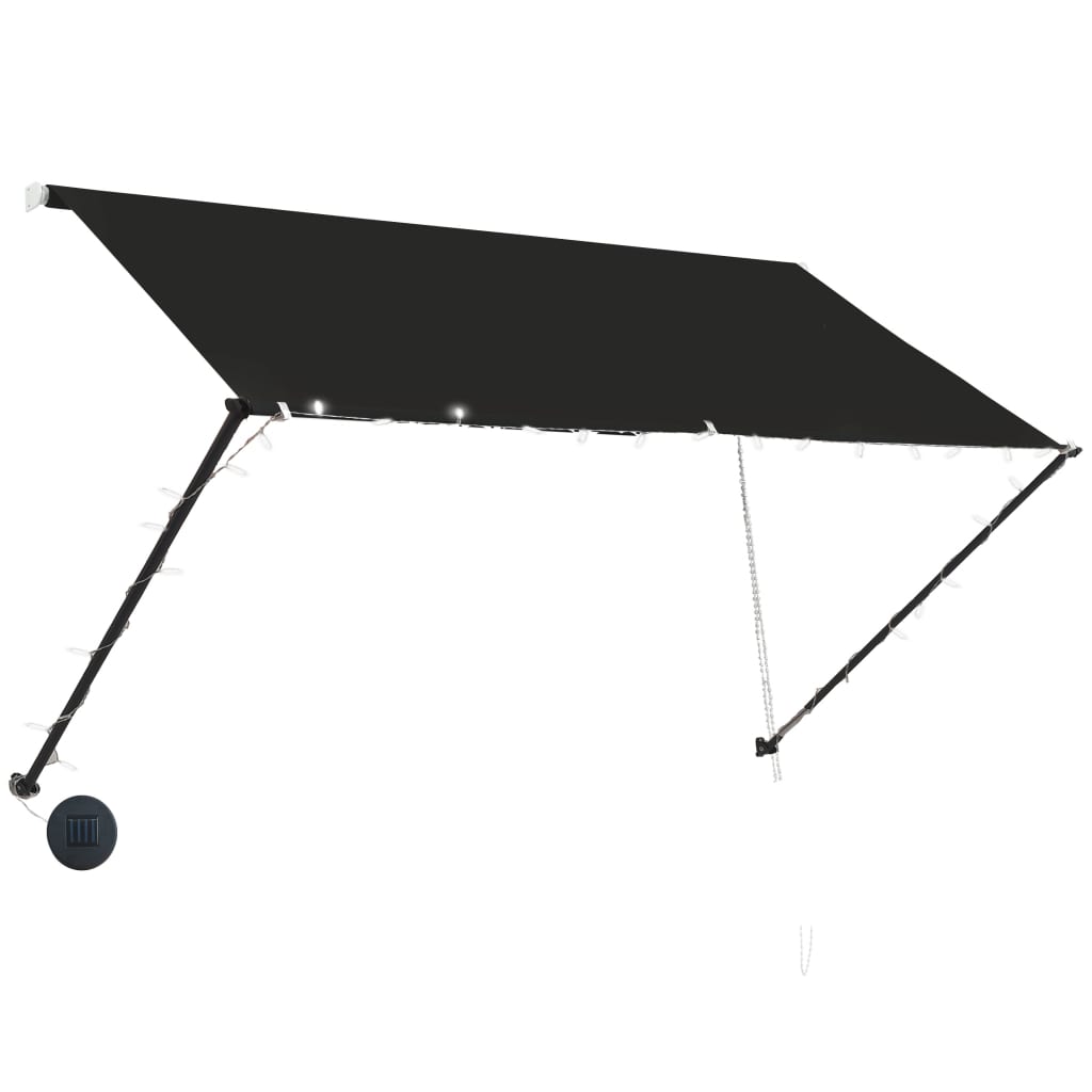 Vidaxl Luifel kan udvides med LED 250x150 cm antracit