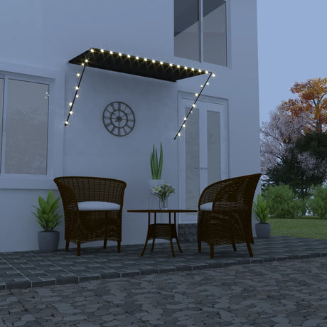 Vidaxl Luifel kan udvides med LED 250x150 cm antracit