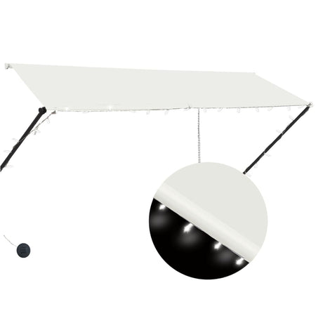 Vidaxl Luifel udvides med LED 300x150 cm creme