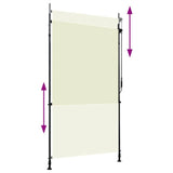 Vidaxl Roller Blind til eksterne 120x270 cm creme