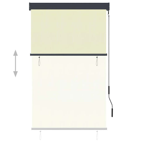 Vidaxl rolgordijn voor buiten 100x250 cm crème