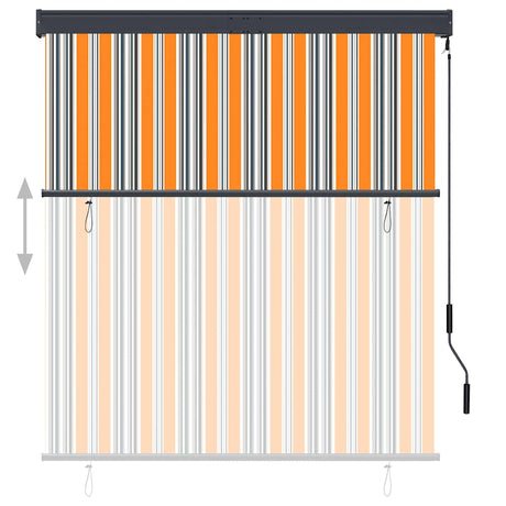 Vidaxl rolgordijn voor buiten 140x250 cm geel en blauw