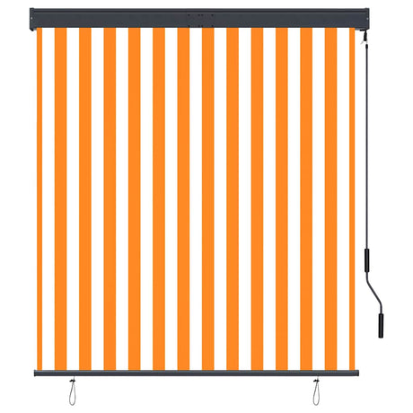 Vidaxl rolgordijn voor buiten 140x250 cm wit en oranje