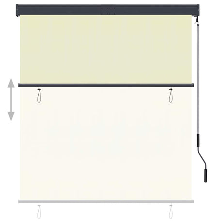 Vidaxl rolgordijn voor buiten 140x250 cm crème