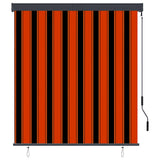 Vidaxl rolgordijn voor buiten 140x250 cm oranje en bruin