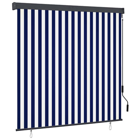 Vidaxl rolgordijn voor buiten 160x250 cm blauw en wit