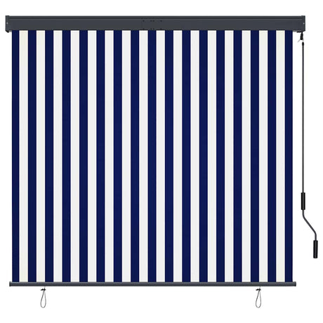 Vidaxl rolgordijn voor buiten 160x250 cm blauw en wit