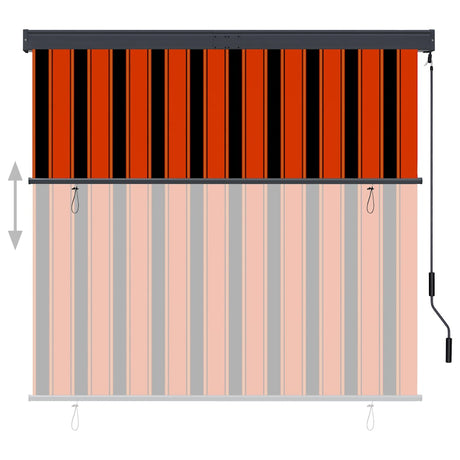 Vidaxl rolgordijn voor buiten 160x250 cm oranje en bruin