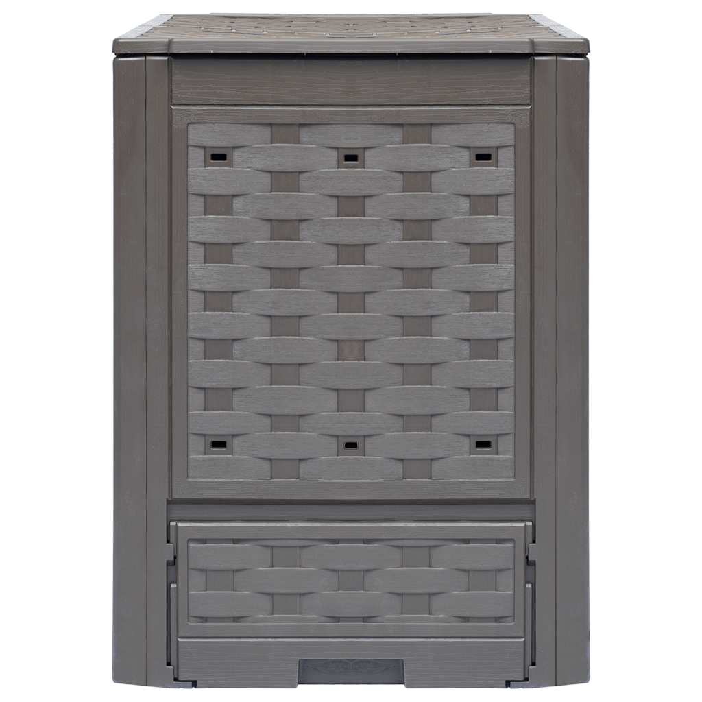 Vidaxx kompostbeholdere 2 stk 600 l 60x60x83 cm plast rattan brun
