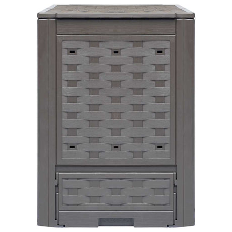 Vidaxx kompostbeholdere 2 stk 600 l 60x60x83 cm plast rattan brun