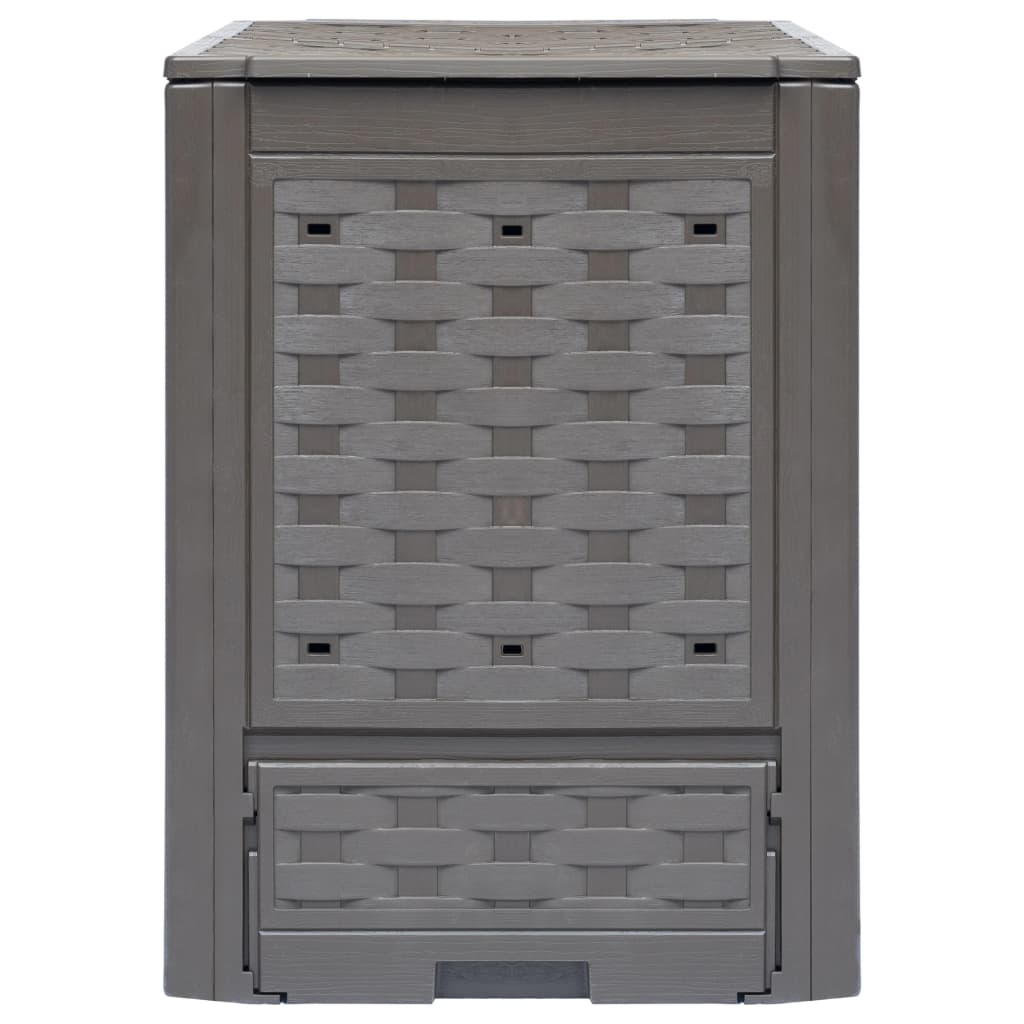 Vidaxx kompostbeholdere 3 stk 900 l 60x60x83 cm plast rattan brun