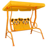 Vidaxl Børns Swing Bank 115x75x110 cm stof gul