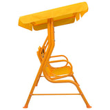 Vidaxl Børns Swing Bank 115x75x110 cm stof gul