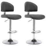 Vidaxl barkrukken 2 st kunstleer grijs