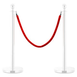 Vidaxl Sales Cord Velvet Rød og sølvfarvet