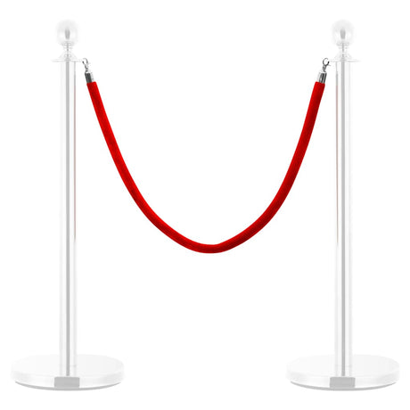 Vidaxl Sales Cord Velvet Rød og sølvfarvet