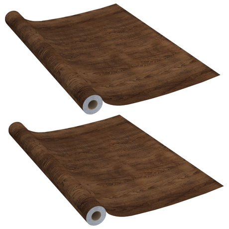Vidaxl Door Filies Self -Adhesive 2 St 210x90 cm PVC Dark Oak Color