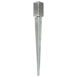 Vidaxl Ground Pins 6 pcs 7x7x75 cm galvaniseret stål sølvfarvet