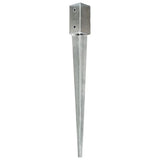 Vidaxl Ground Pins 12 St 7x7x75 cm galvaniseret stål sølvfarvet