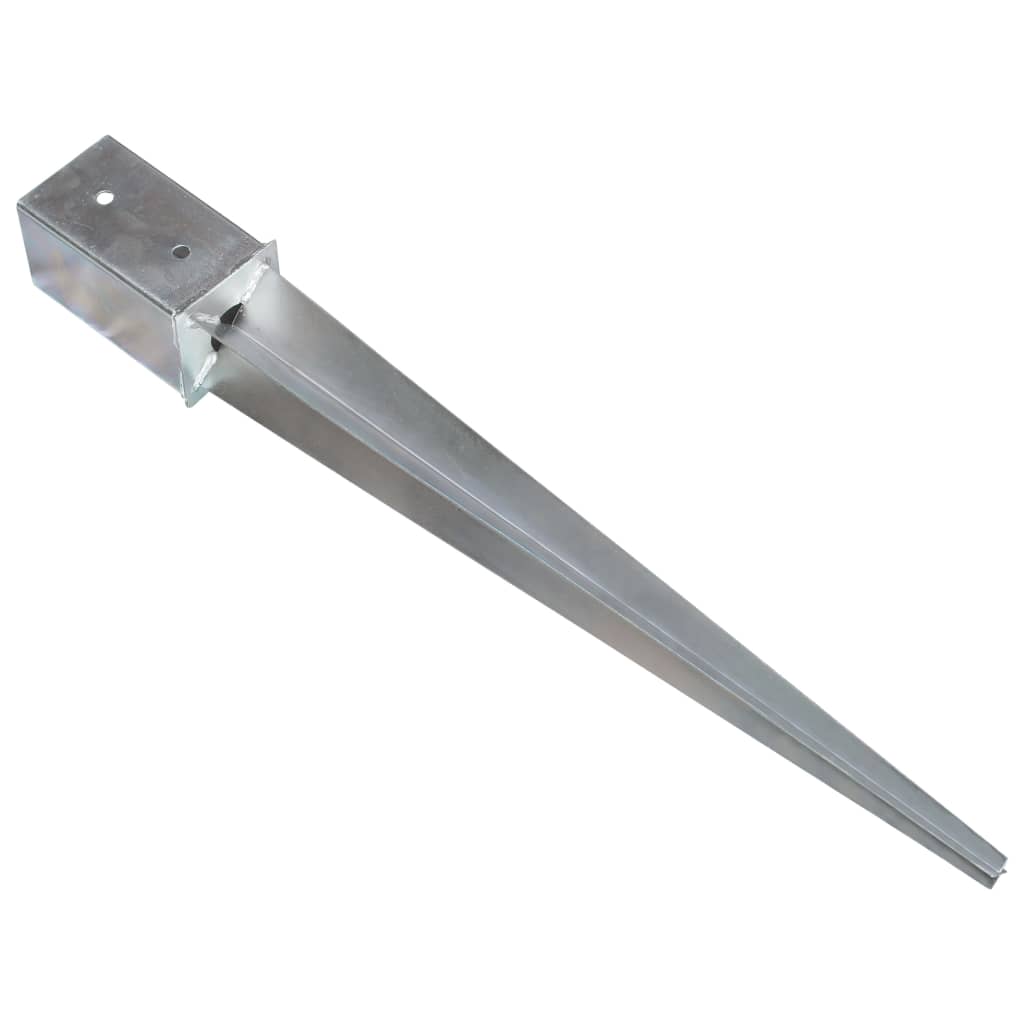 Vidaxx Ground Pegs 6 PCS 8x8x76 cm galvaniseret stål sølvfarvet