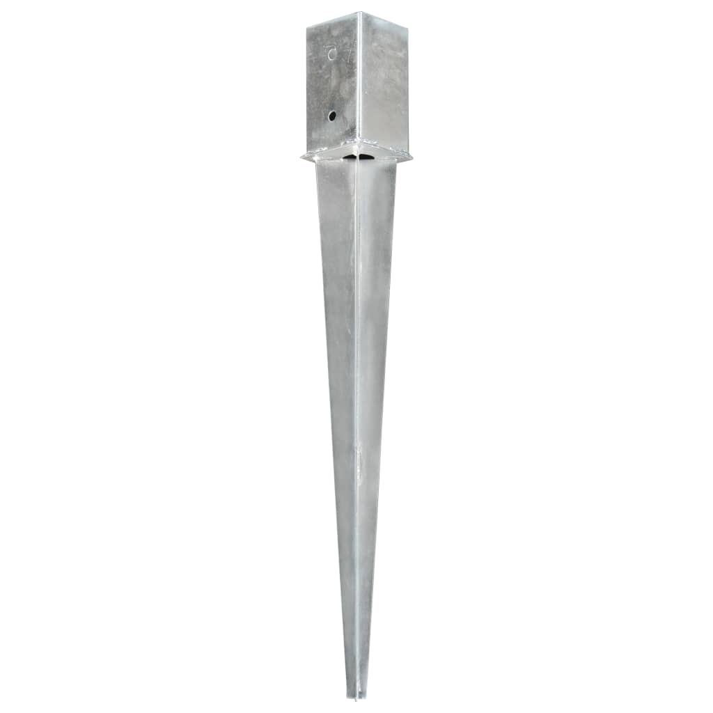 Vidaxx Ground Pegs 12 stk 8x8x76 cm galvaniseret stål sølvfarvet