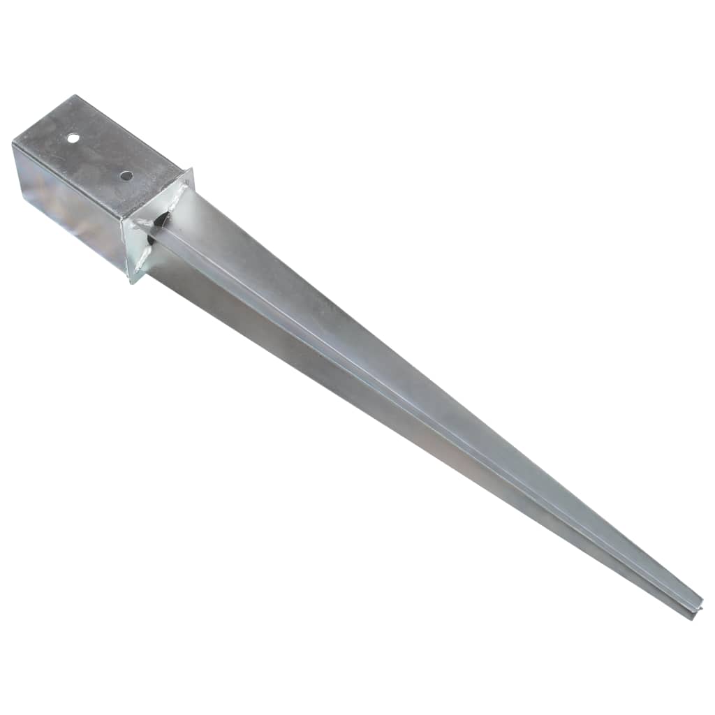 Vidaxx Ground Pegs 12 stk 8x8x76 cm galvaniseret stål sølvfarvet