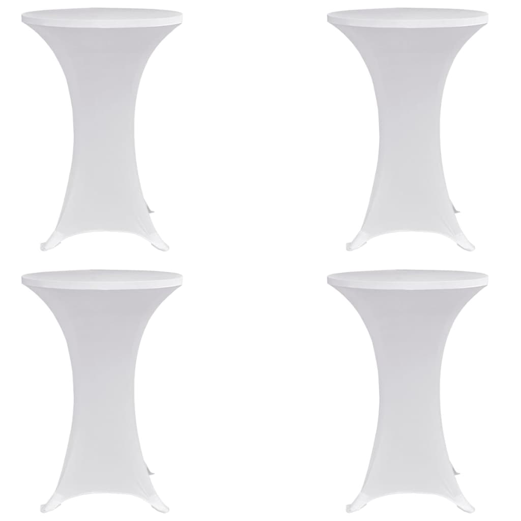 Vidaxx ståbordsdæksel 4 stk stretch ø80 cm hvid