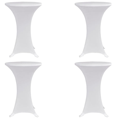 Vidaxx ståbordsdæksel 4 stk stretch ø80 cm hvid