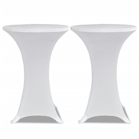 Vidaxx ståbordsdæksel 4 stk stretch ø80 cm hvid