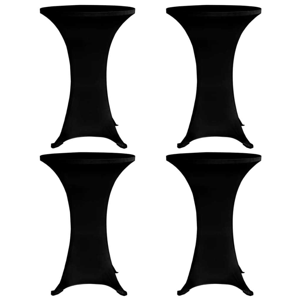 Vidaxx ståbordsdæksel 4 stk stretch ø60 cm sort