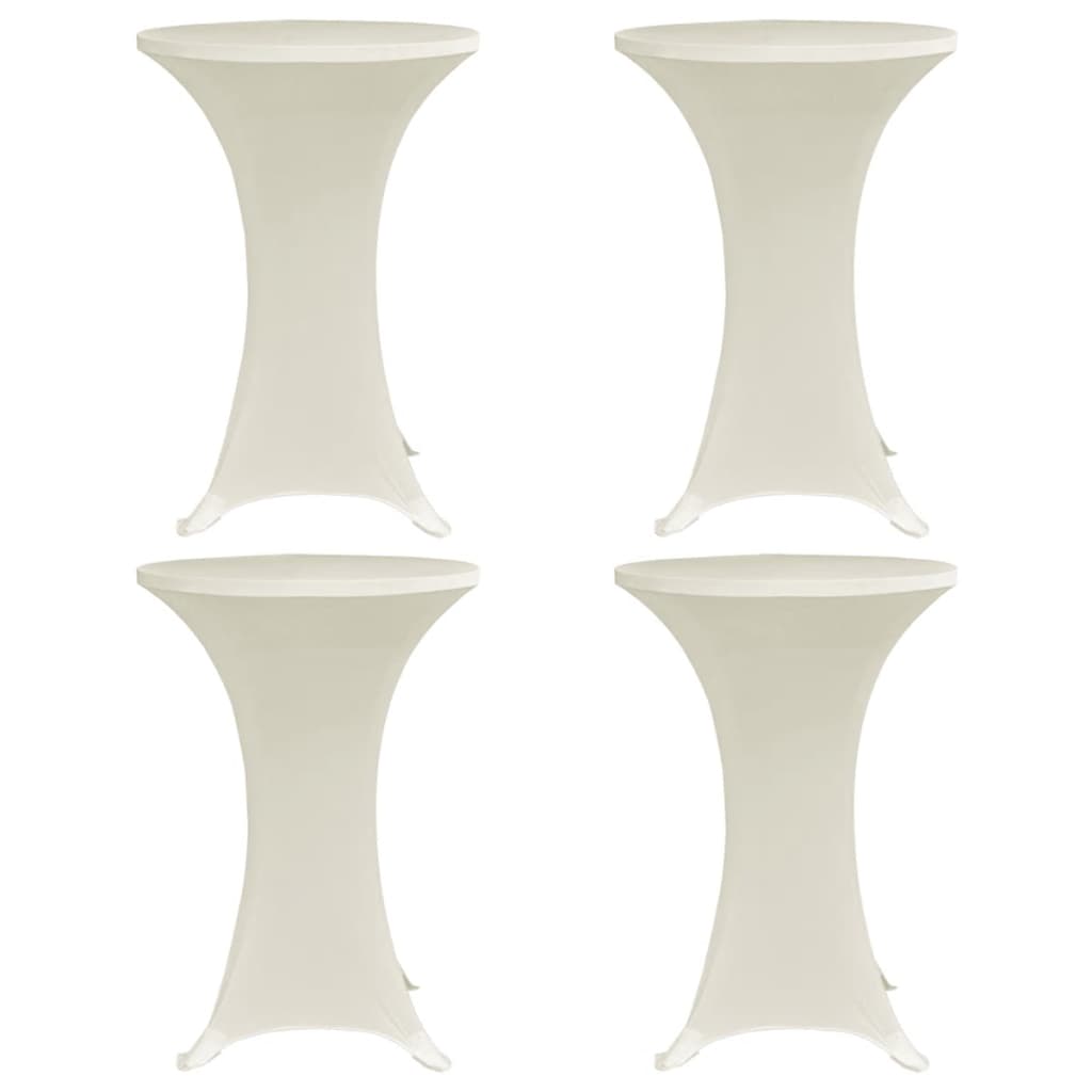 Vidaxx ståbordsdæksel 4 stk stretch ø60 cm creme