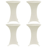Vidaxx ståbordsdæksel 4 stk stretch ø60 cm creme