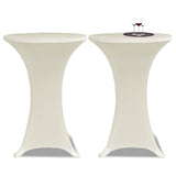 Vidaxx ståbordsdæksel 4 stk stretch ø60 cm creme