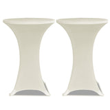 Vidaxx ståbordsdæksel 4 stk stretch ø60 cm creme