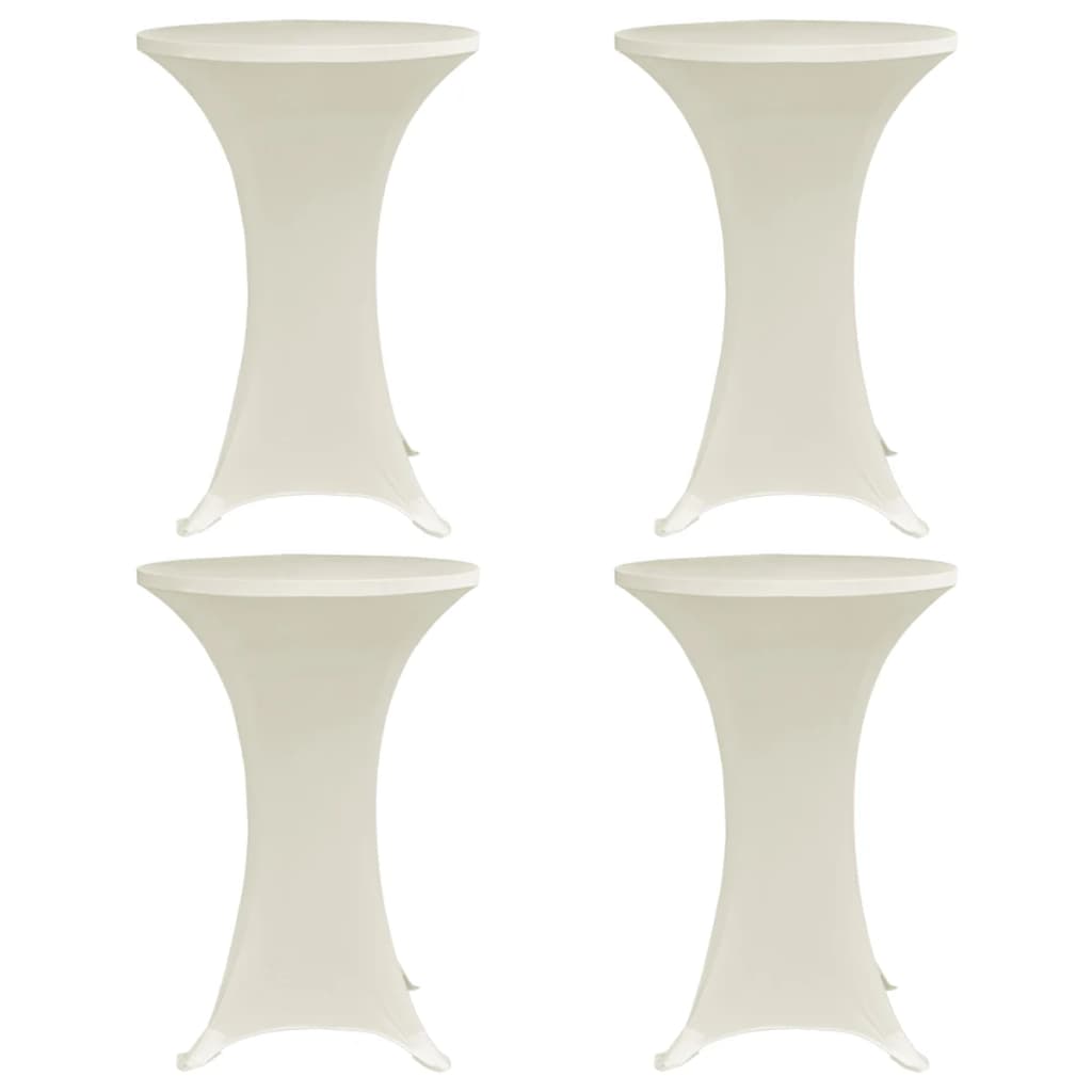 Vidaxx ståbordsdæksel 4 stk stretch ø70 cm creme