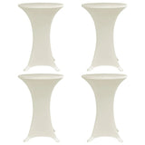 Vidaxx ståbordsdæksel 4 stk stretch ø70 cm creme