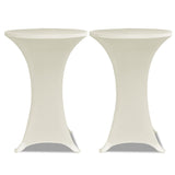 Vidaxx ståbordsdæksel 4 stk stretch ø70 cm creme