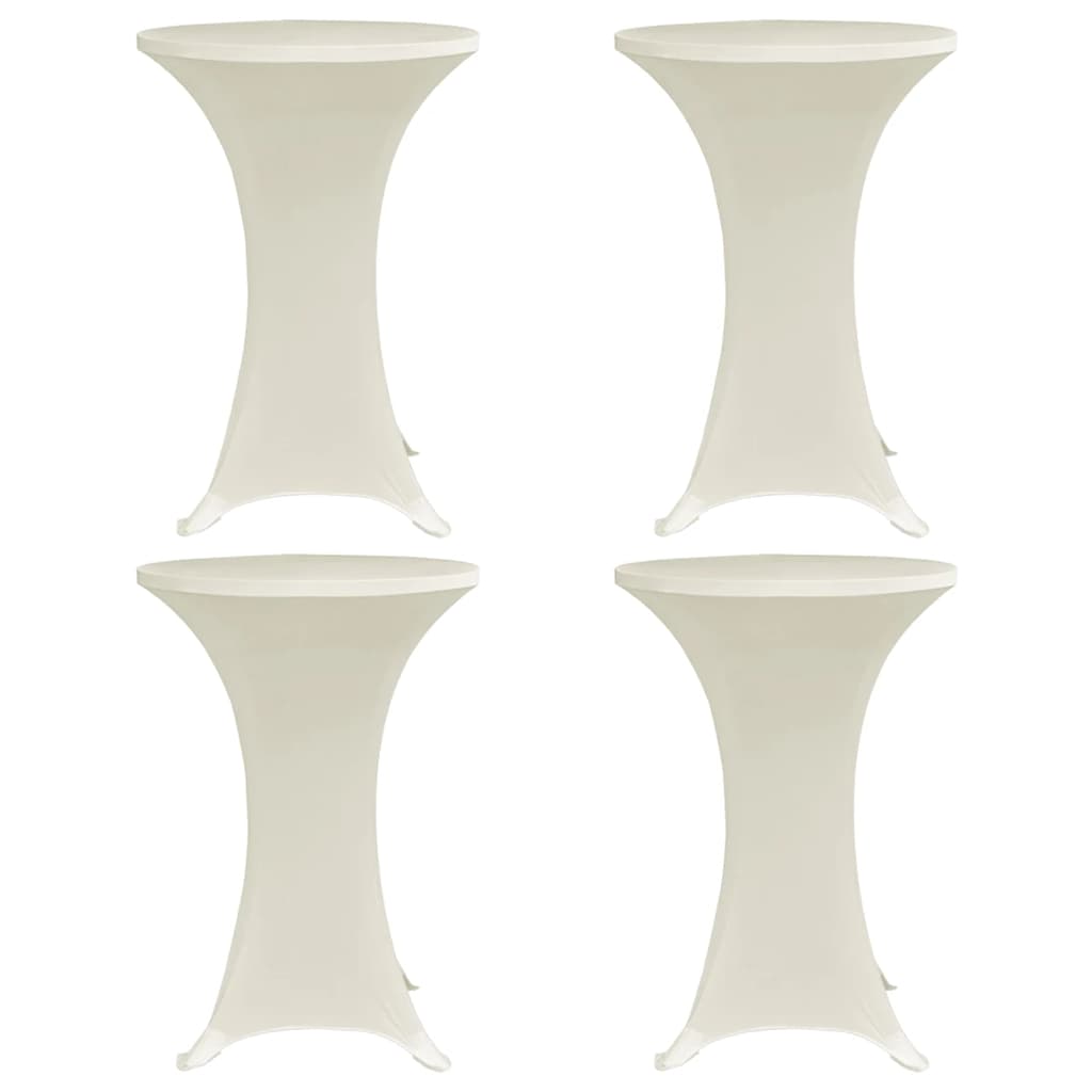 Vidaxx ståbordsdæksel 4 stk stretch ø80 cm creme