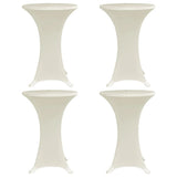 Vidaxx ståbordsdæksel 4 stk stretch ø80 cm creme