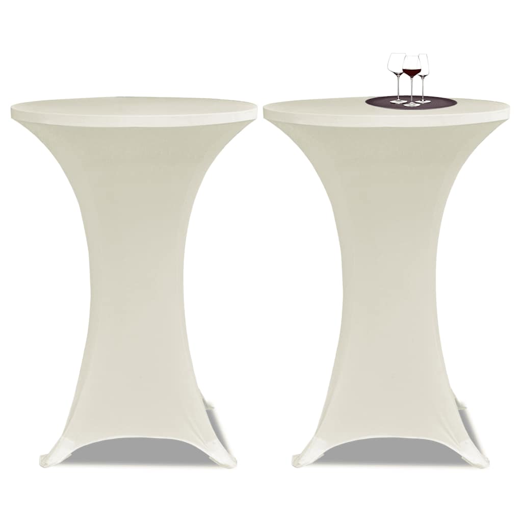 Vidaxx ståbordsdæksel 4 stk stretch ø80 cm creme