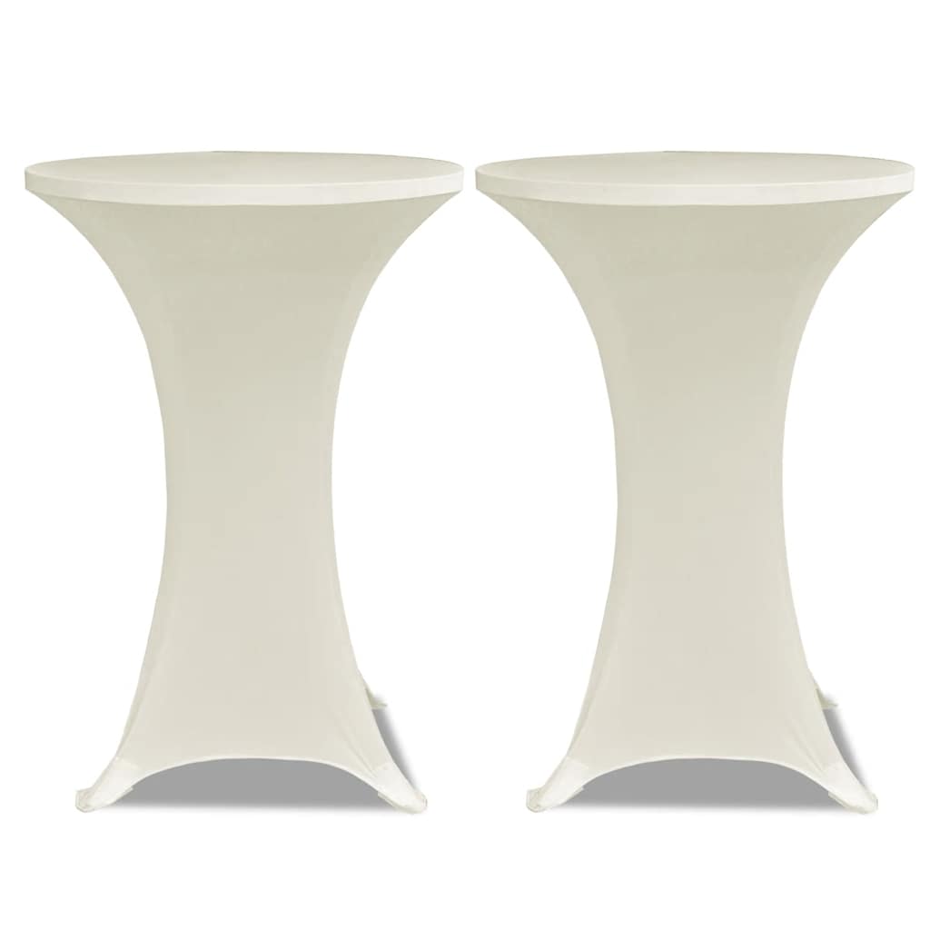 Vidaxx ståbordsdæksel 4 stk stretch ø80 cm creme