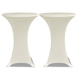 Vidaxx ståbordsdæksel 4 stk stretch ø80 cm creme