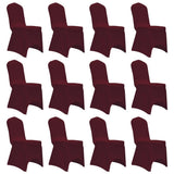 VidaXL stolebetræk stretch 12 stk bordeaux rød