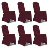VidaXL stolebetræk stretch 12 stk bordeaux rød