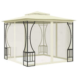 Vidaxl Arbor med NETS 300x300x265 cm creme -farvet