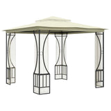 Vidaxl Arbor med NETS 300x300x265 cm creme -farvet